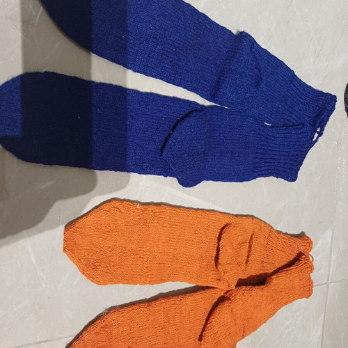 Traditional Woolen Socks (Tsourapia) handmade, like new, vintage