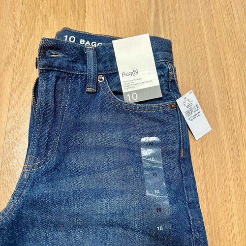 Gap Jean kids baggy pants new, age 10-11, blue