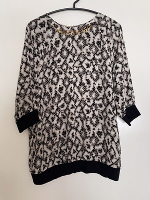 Leopard Print Blouse with Back Opening Pinko like new