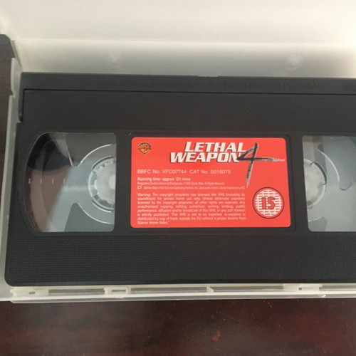 Lethal Weapon pack 1 2 3 4 used English version videocassettes