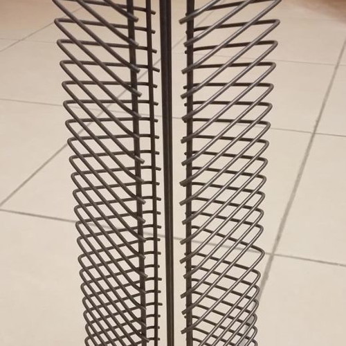 Metal tabletop CD & DVD holder used, 54 cm height