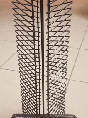 Metal tabletop CD & DVD holder used, 54 cm height