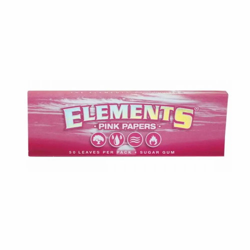 Elements Pink rolling papers 1 1/4 size 50 leaves new
