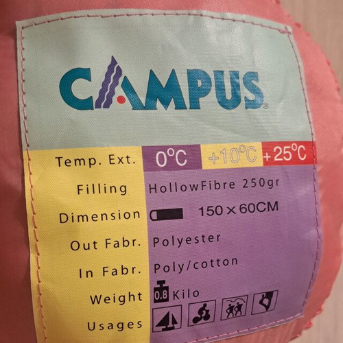Campus Sleeping Bag Kids Summer Superkid Pink like new, used once