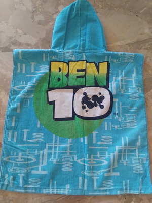 Ben10 Детска хавлия за плаж с качулка като нова