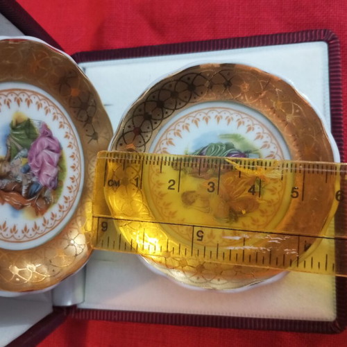 Limoges vintage porcelain miniature plate set used
