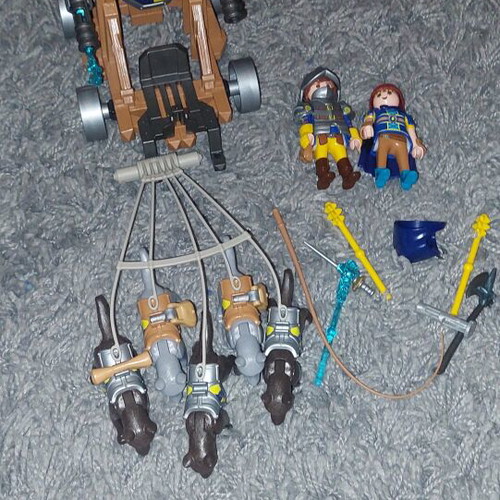 Playmobil set of 3 including water cannon, police with bike, graffiti officer