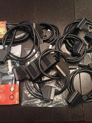 Scart cables pack with some like new and some lightly used