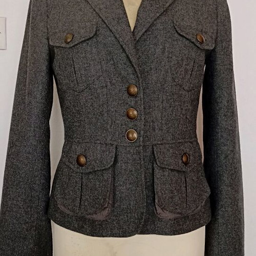 H&M wool jacket gray size M like new