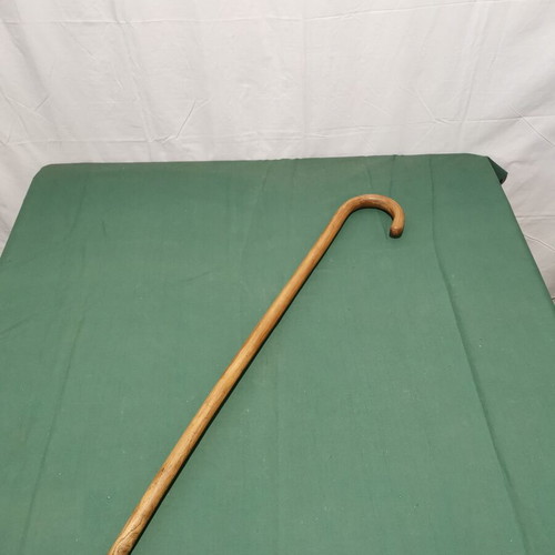 Wooden walking cane used, vintage 1950