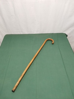 Wooden walking cane used, vintage 1950