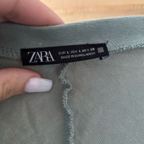 Zara blouse dress like new, brown and green, size L