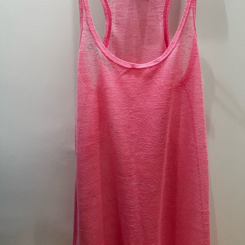 C-Throu transparent pink blouse like new, size S