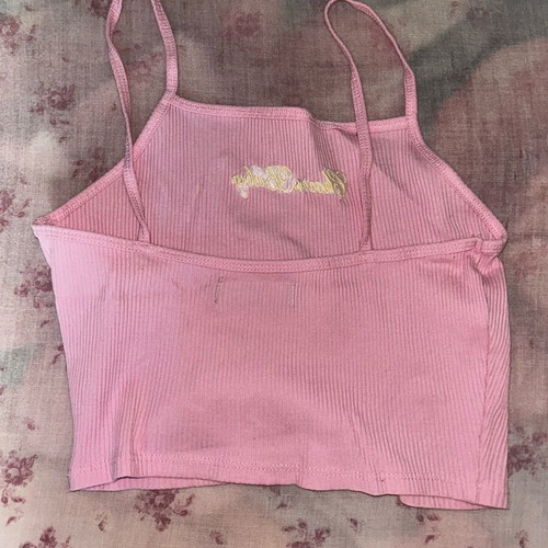Bershka Pink Ribbed Crop Top Size S Like New