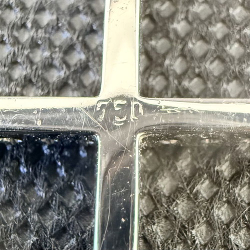 Gold cross K18 with diamonds 750 grade, white gold, like new