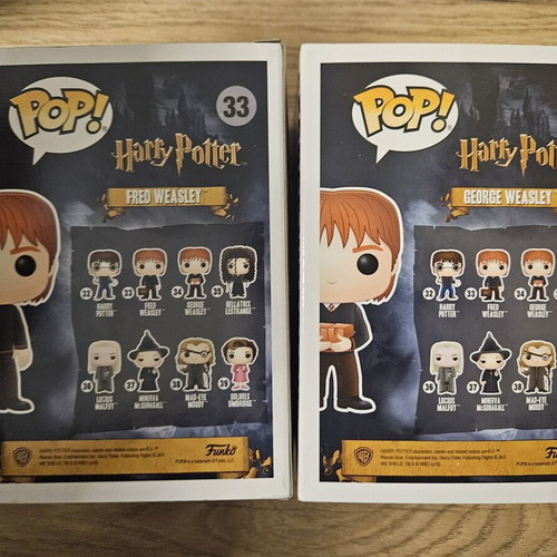George and Fred Weasley Funko Pops like new