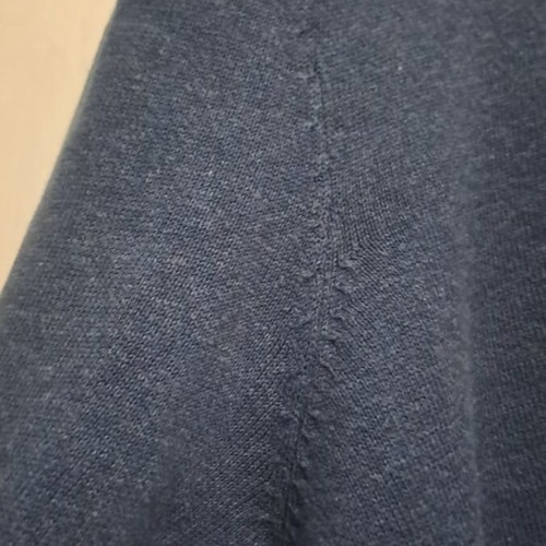 LC Waikiki knitted sweater like new, blue cotton, semi-turtleneck