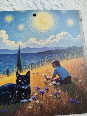 Καδράκι εμπνευσμένο από Van Gogh σε κόντρα πλακέ, καινούργιο, 40x15 cm