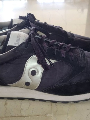 Saucony Jazz men's sneakers black silver size 46 US12