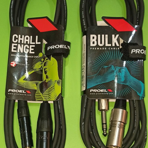 Καλώδια XLR σε Καρφί PROEL CHL-230-LU2 2m και BULK-230-LU3 3m καινούργια