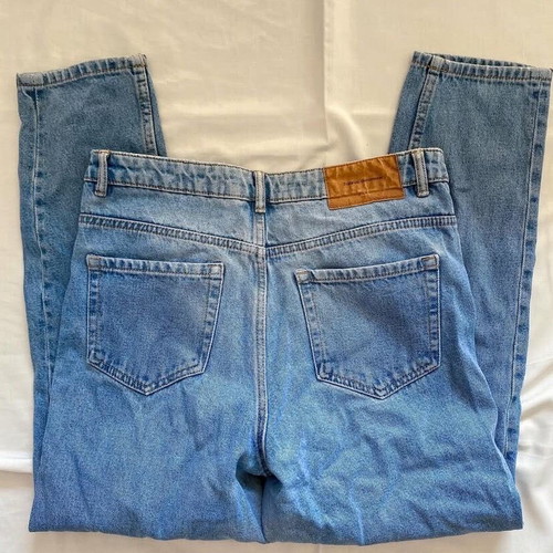 Mom jeans Zara used, Y2K high-waisted blue pants, size S