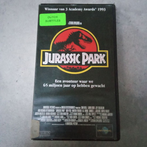 Jurassic Park VHS tape used, 1990s decade