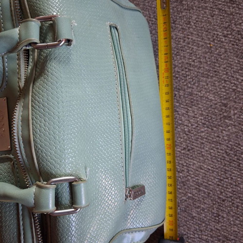 Doca crossbody bag used, turquoise color