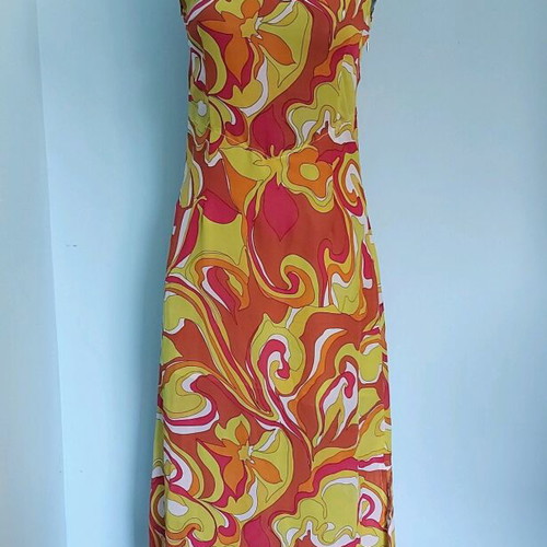 Fiery Dress silk chiffon with short lining, like new, size XS/S