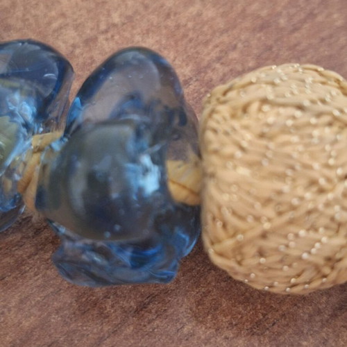 Vintage Arabic Glass Komboloi Murano Style Blue Misbaha Tasbih like new