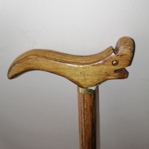 Wooden walking aid carved, like new, vintage