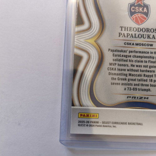 2025-26 Panini Select EuroLeague Score Select Throwback #9 Theodoros Papaloukas card