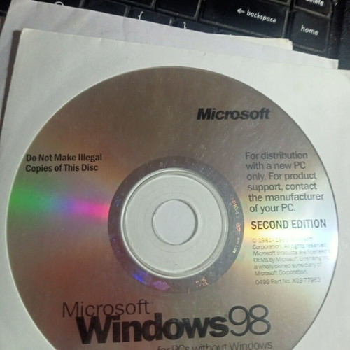 Microsoft Windows 98 SE Second Edition full operating system like new