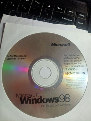 Microsoft Windows 98 SE Second Edition full operating system like new