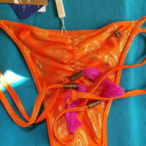Cia.Maritima bikini bottom new, orange with gold details, size S