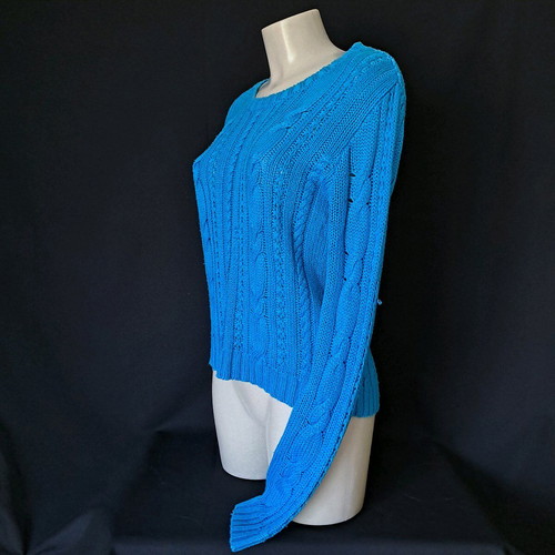 Knitted sweater used blue size L Pink Woman