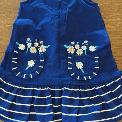 Girls' dress new, blue, ages 3-4