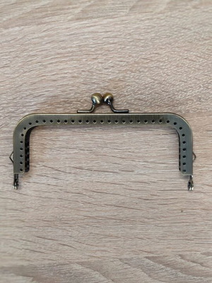 Metal bag frame clasp 12.5cm new (click clack)