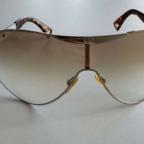 Emporio Armani 9355 sunglasses used, brown and silver