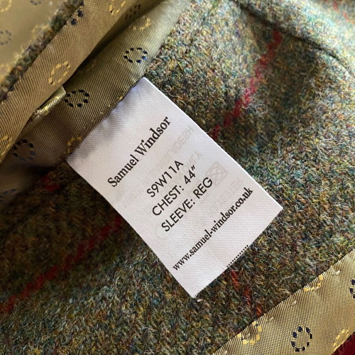 Samuel Windsor luxury men's blazer 100% wool new, green color