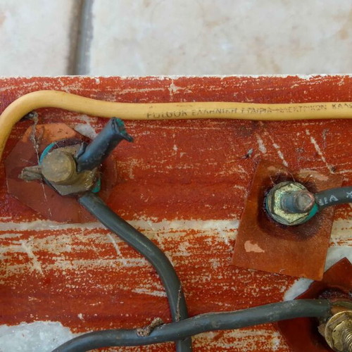 Antique Electrical Panel 1935-1950 Used, Marble, Collectible