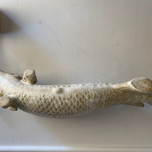 Ceramic fish figurine like new, handcrafted art piece
