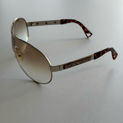 Emporio Armani 9355 sunglasses used, brown and silver