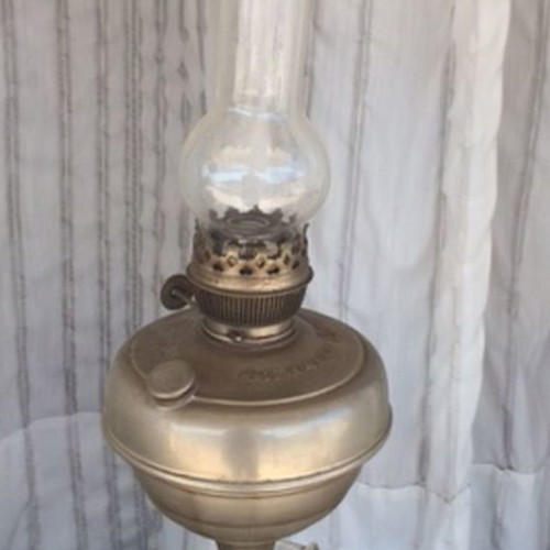 Antique Ditmar oil lamp from Austria used, electric conversion