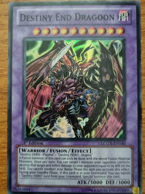 Destiny End Dragoon LCGX σαν καινούργιο, Super Rare 1η έκδοση