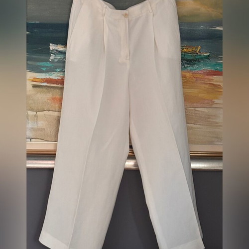 Massimo Dutti white palazzo pants size 44 XL like new