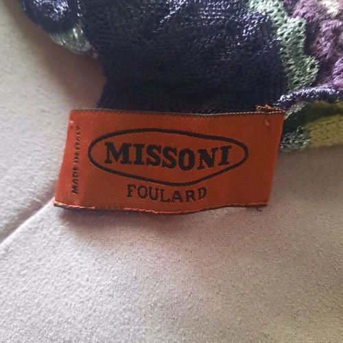 Missoni scarf like new, multicolor with silver thread