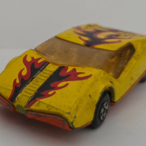 Matchbox Lesney No.33 Diecast 1/64 Yellow Red Flames Datsun