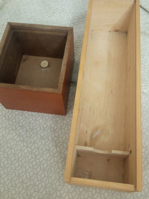 Wooden boxes set used, suitable for crafts