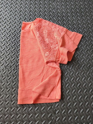 Women's coral short-sleeve top Zara new, size S