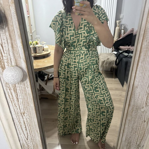 Ble Resort Collection jumpsuit with gold details, one size
